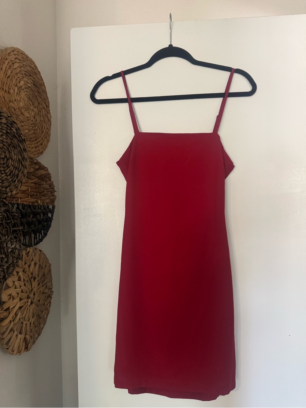 Red Mini Dress with Spaghetti Straps